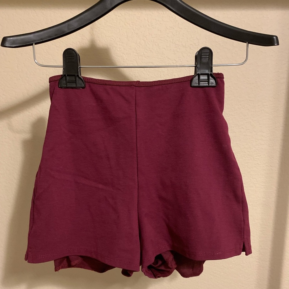 Burgundy shorts